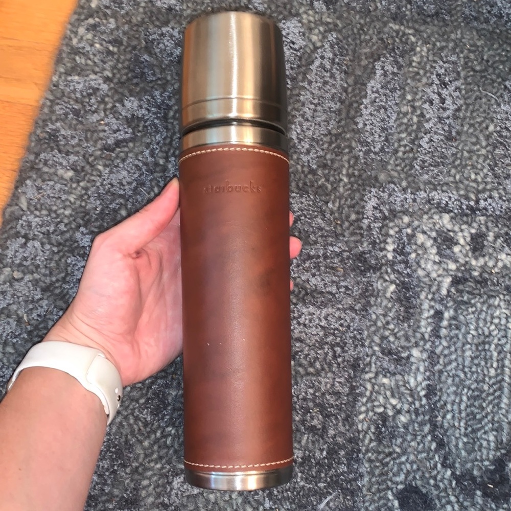 STARBUCKS BROWN LEATHER BULLET BOTTLE 2003